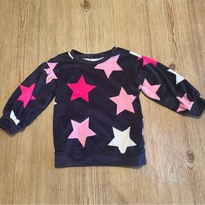 Gap Velour Star Pink and Navy Sweatshirt